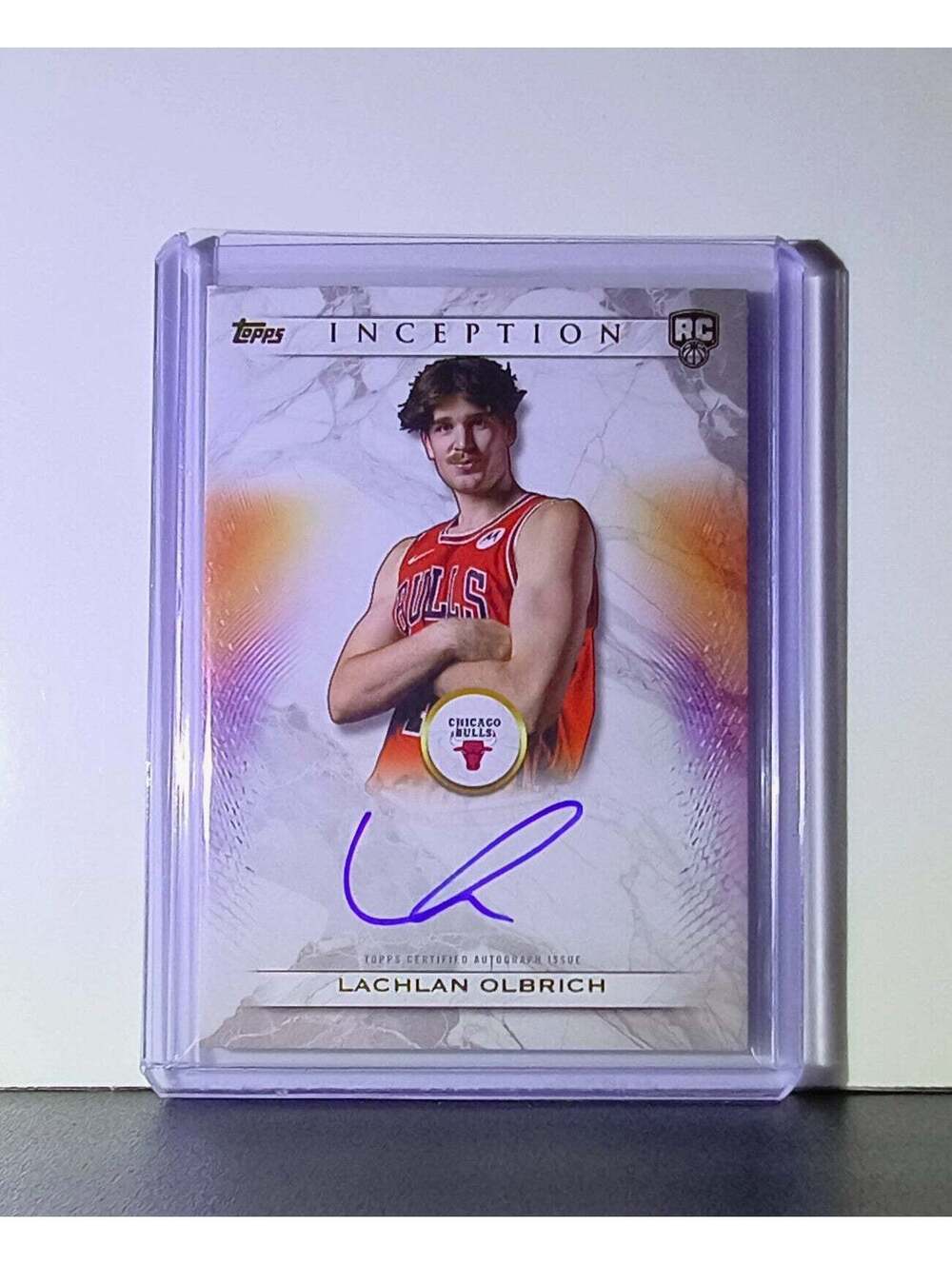 Lachlan Olbrich Rookie 2025 NBA Topps Inception #RA-LO Autograph Card Bulls